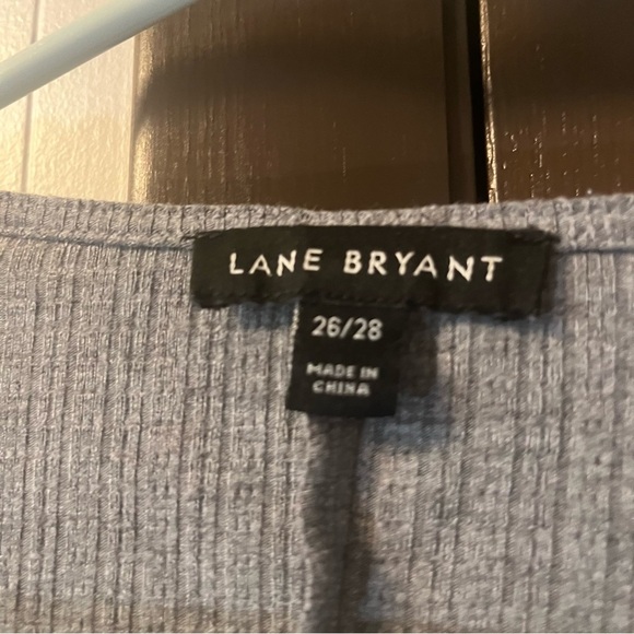 Lane Bryant Crossover Wrap Textured Top VNeck Surplice Neckline Rib Knit 26 / 28 - Picture 7 of 12